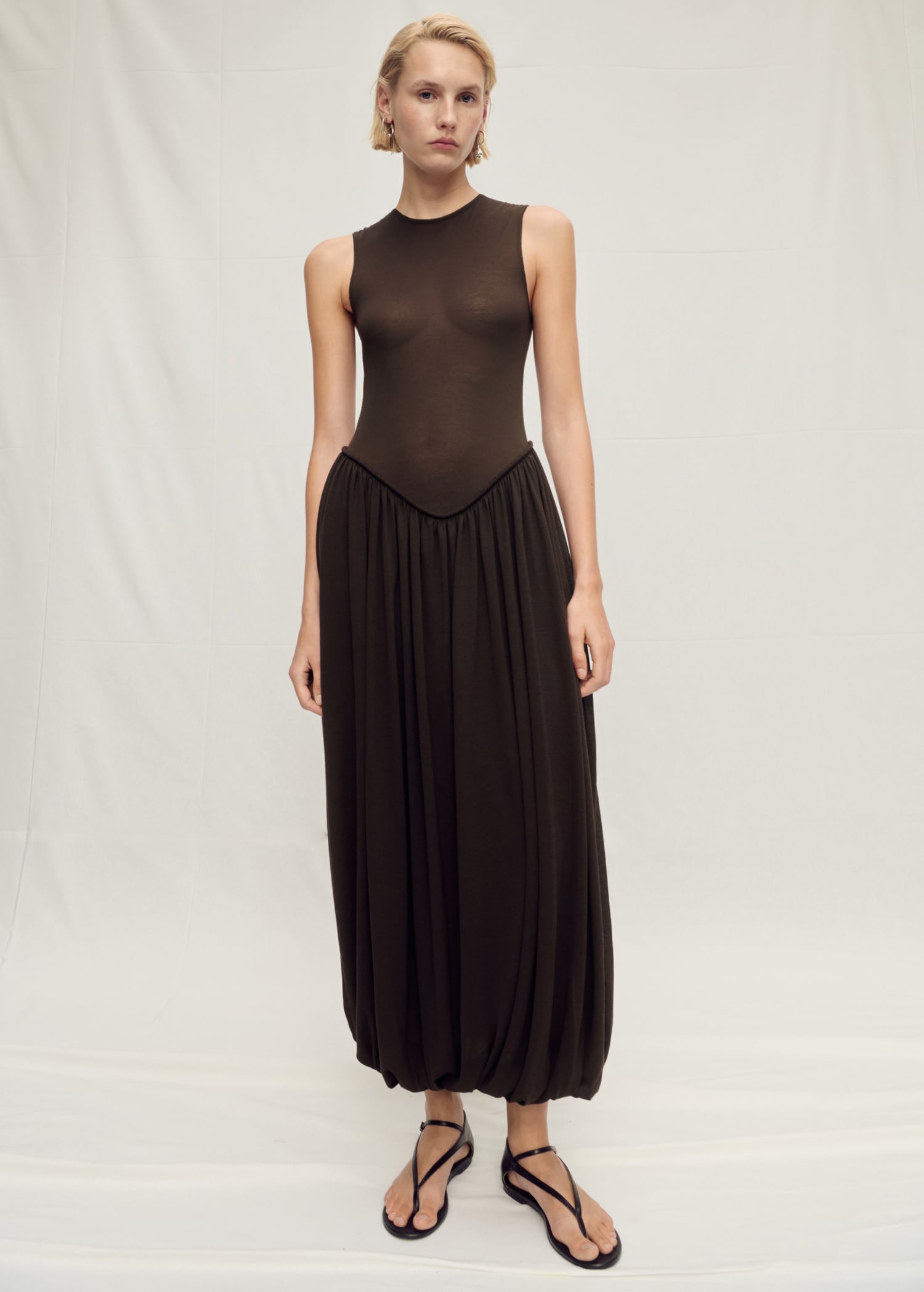 MANGO, Semi-Transparent Dress With Puffed Hem - Women | Mango Usa