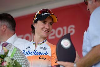 Marianne Vos (Rabo-Liv) wins stage 5 at Lotto Belgium Tour and takes the overall lead