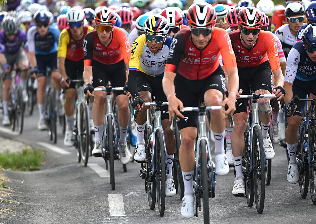 NOVA GORICA ITALY MAY 24 Egan Bernal of Colombia and Team INEOS Grenadiers competes during the 108th Giro dItalia 2025 Stage 14 a 195km stage from Treviso to Nova Gorica UCIWT on May 24 2025 in Nova Gorica Italy Photo by Dario BelingheriGetty Images