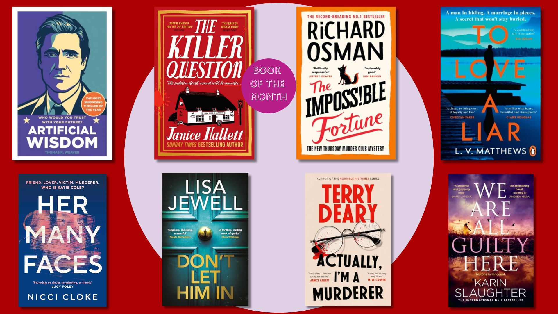 A montage of eight of the best new crime fiction and thriller books for September 2025