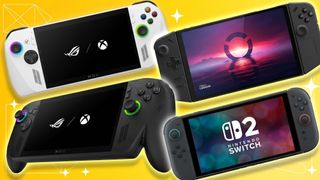 Collage of Steam Deck alternatives from Asus, Lenovo and Nintendo