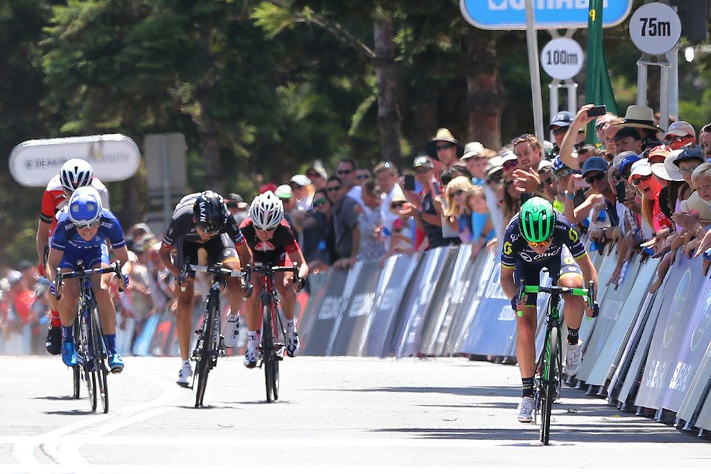 Annemiek van Vleuten (Orica-Scott) opens the gap in the final 100 metres