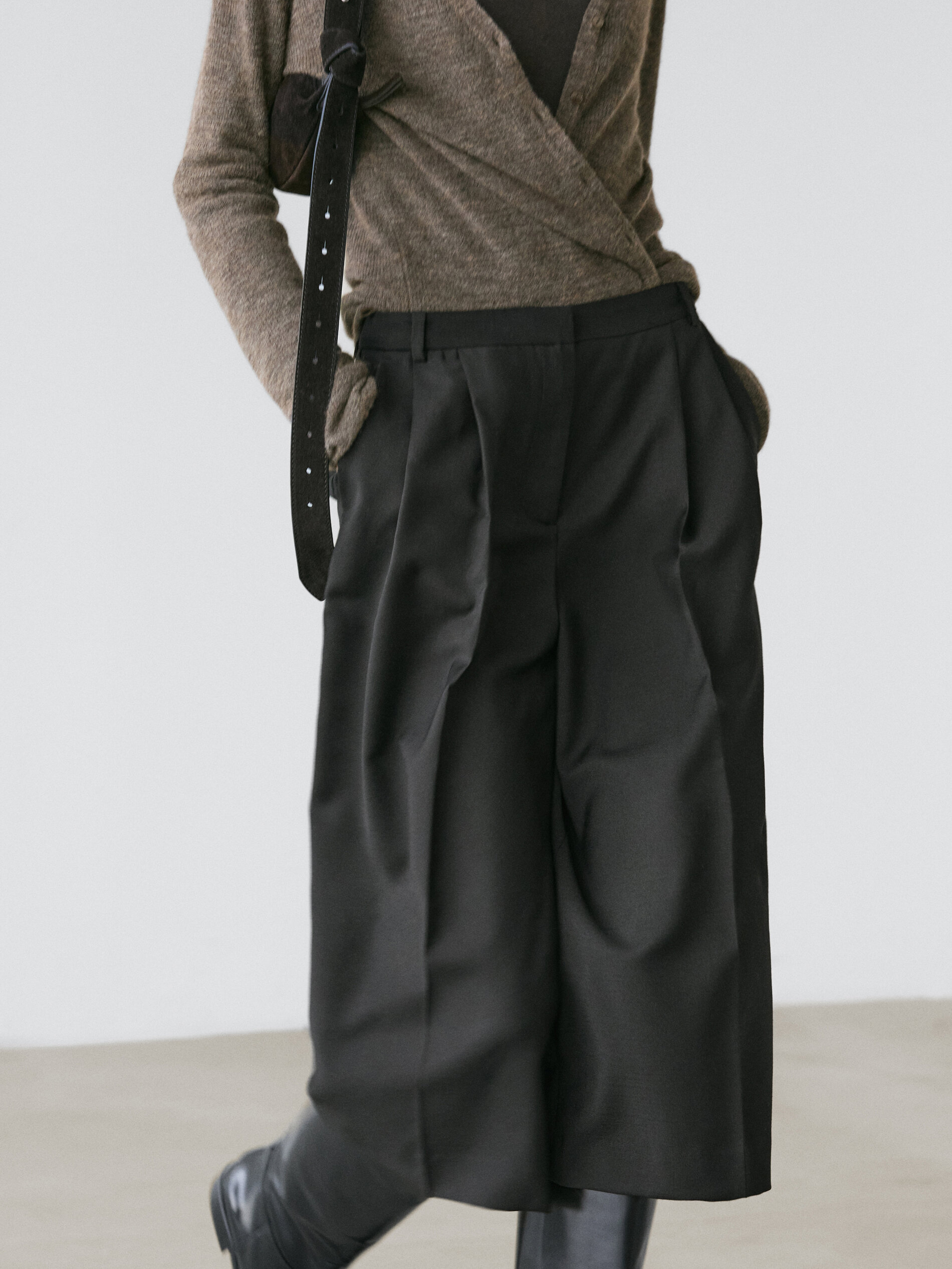 Long Wool Bermuda Shorts