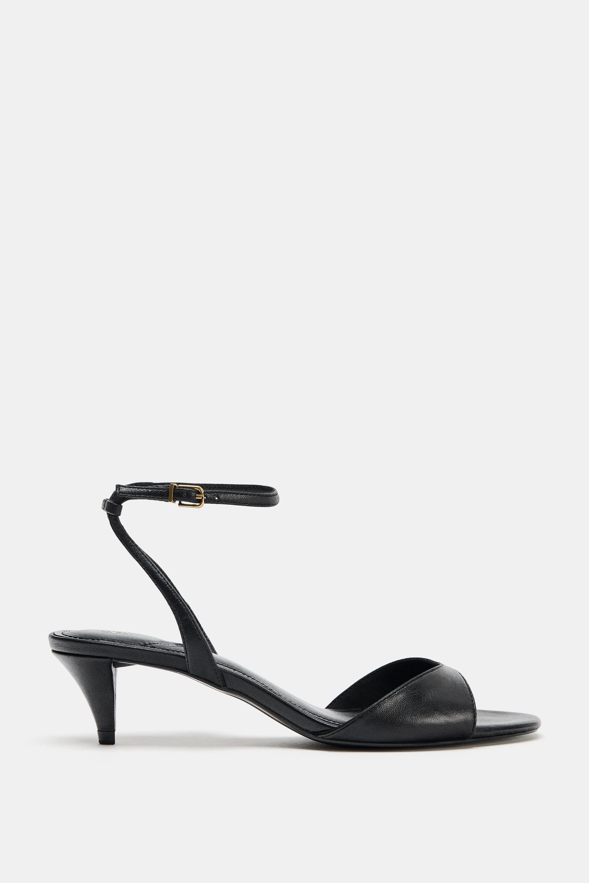ZARA Ankle Strap Heeled Sandals