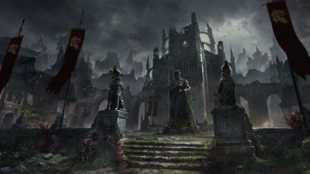 Key artwork from Diablo 5 showing the bleak and barren world of Sanctuary