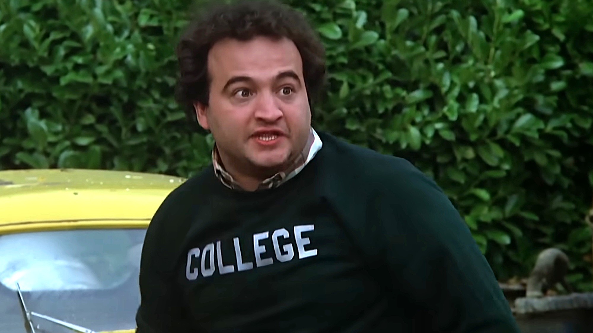 John Belushi is shown as Bluto in Animal House.