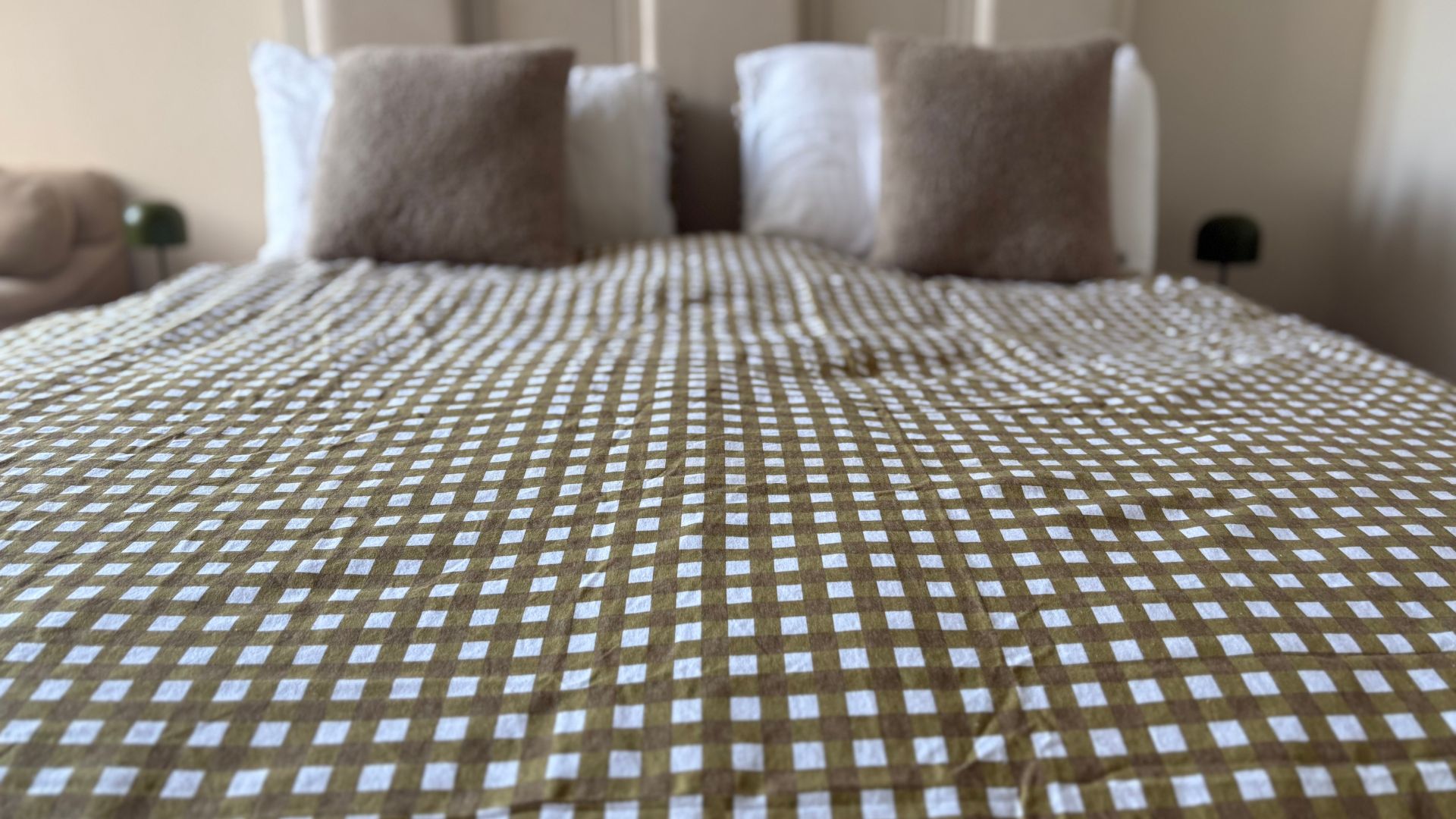 Dunelm Brushed Cotton Bedding on our tester's bed