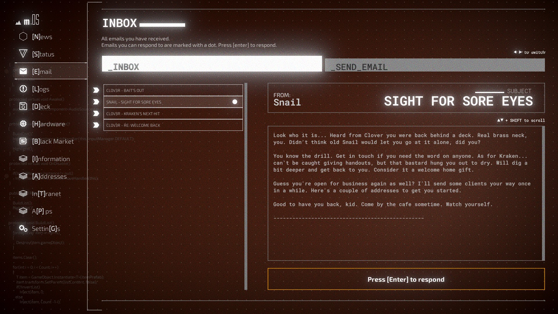 Midnight Protocol Email Interface