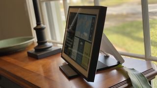 Amazon Echo Show 15 on a living room table