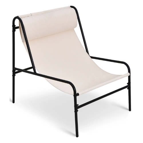 Habitat, Habitat Teka Metal Garden Chair - Cream