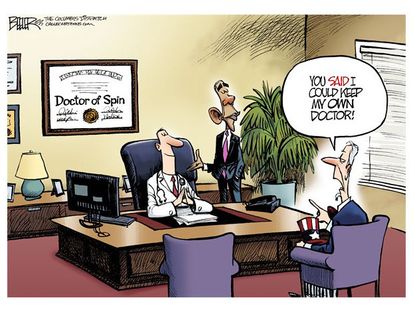 Obama cartoon Obamacare insurance