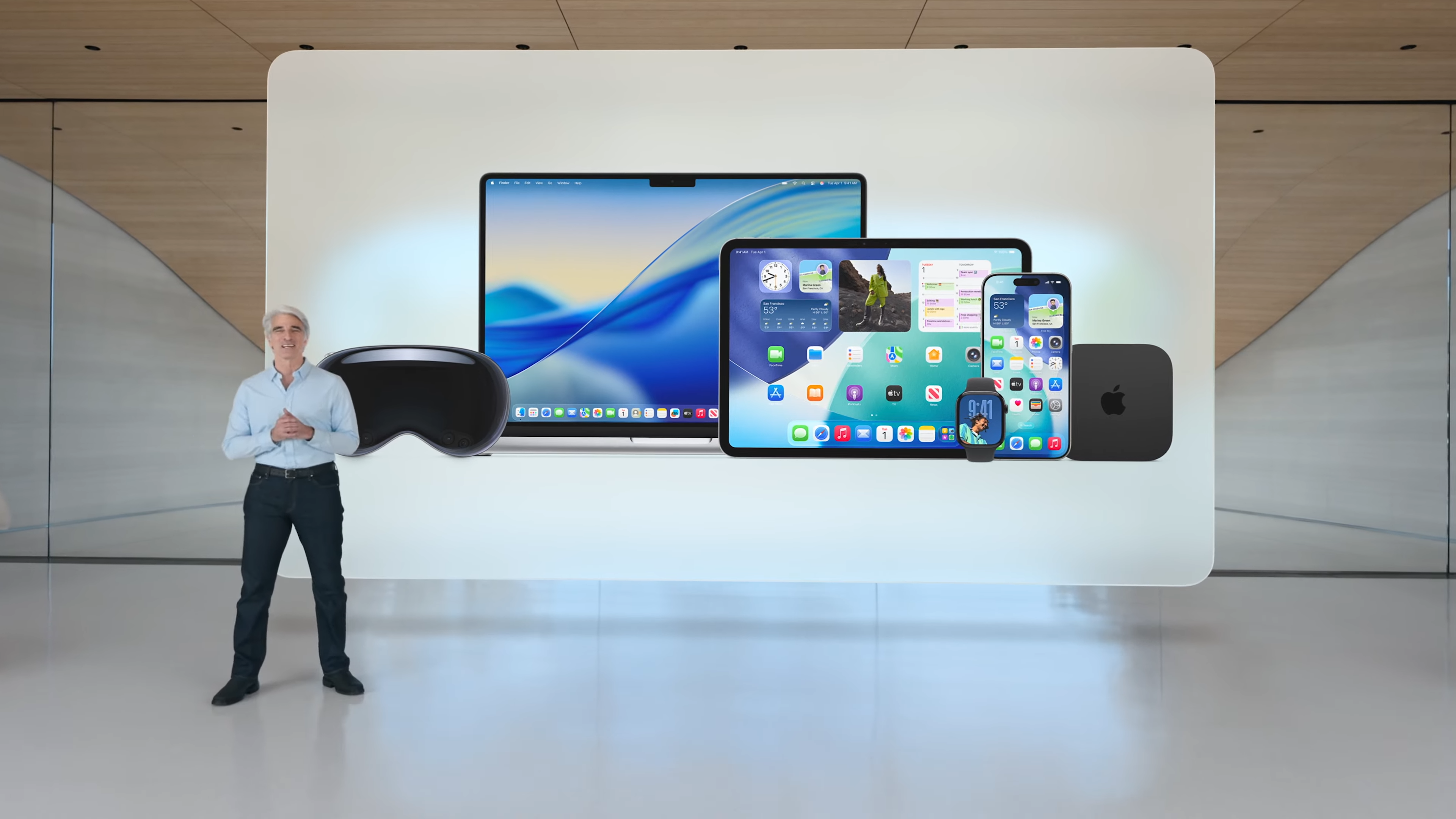 Greg with Liquid Glass on Apple device