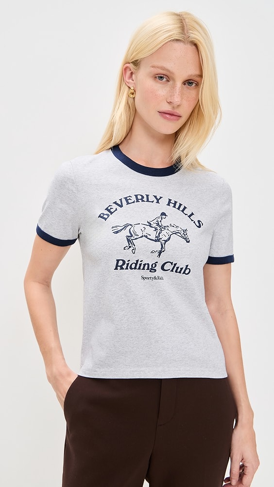 Sporty &amp;amp; Rich Rh Riding Club Ringer Tee