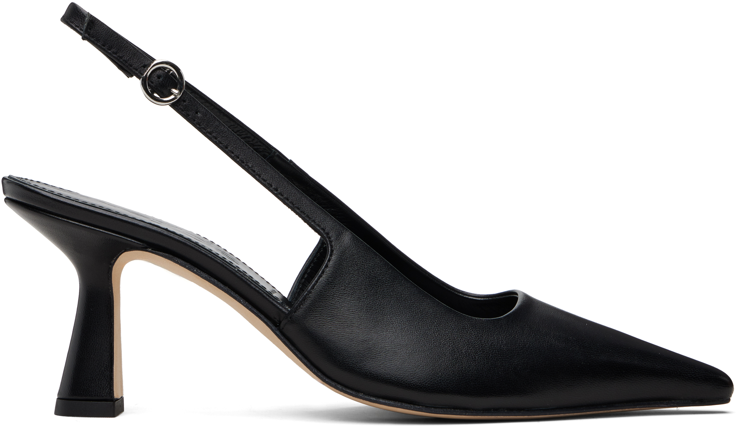 Black Fernanda Slingback Heels