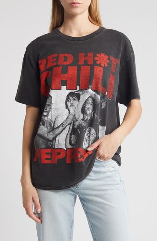 Red Hot Chili Peppers Oversize Graphic T-Shirt