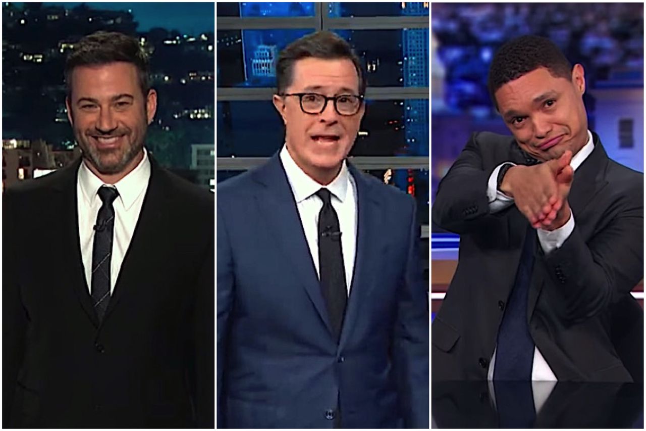 Stephen Colbert, Jimmy Kimmel, Trevor Noah recap Trump&amp;#039;s State of the Union