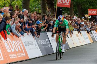 Wout van Aert at a post-2022 Tour de France criterium