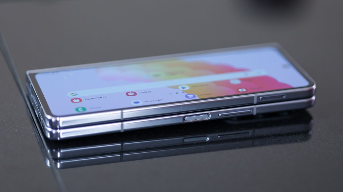 A photo of the Samsung Galaxy Z Fold 5 foldable smartphone