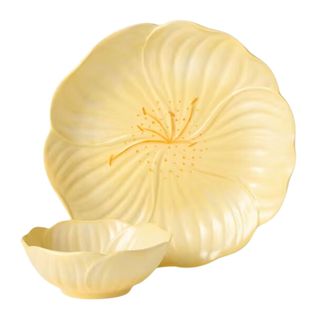 John Lewis Hand Painted Flower Bowl, 11.7cm, Yellow