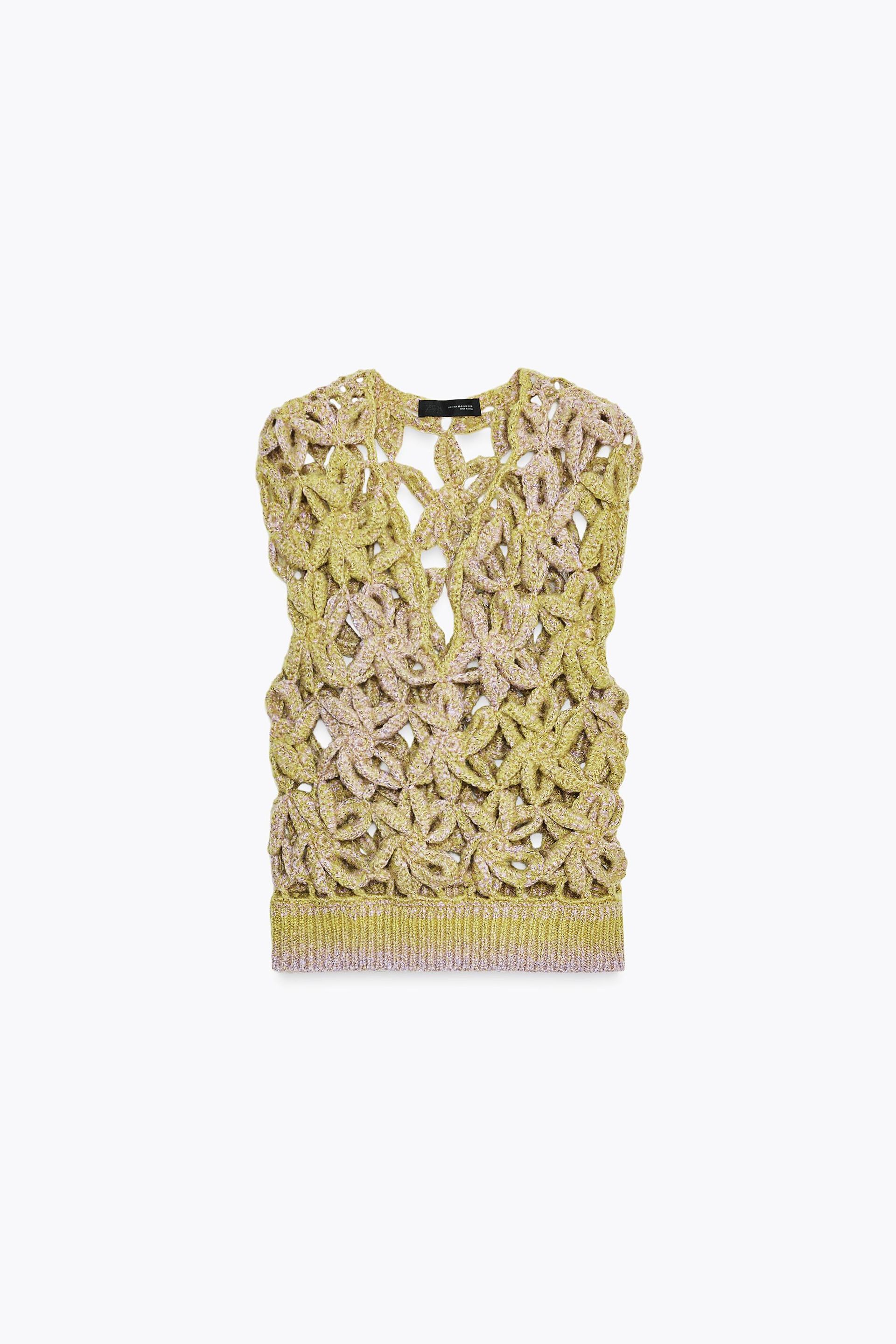 Gradient Crochet Knit Vest Top