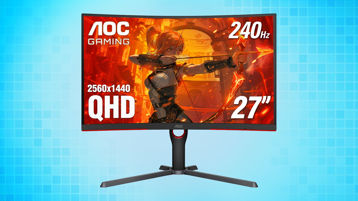 AOC 27-inch 1440p 240 Hz curved gaming monitor is at an all-time low price of $219