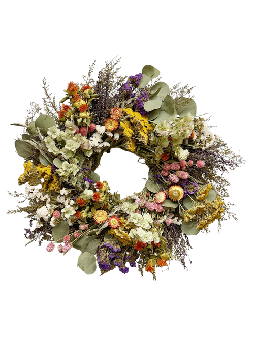 Handmade Dried English Garden Wreath