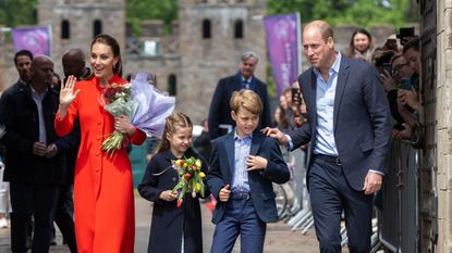 Kate Middleton and Prince William with her children