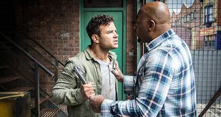 Armed with a crowbar and gunning for him, Jason is stopped in his tracks by dad Tony