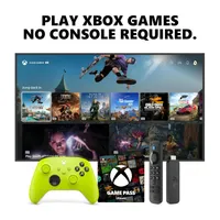 Microsoft Xbox Core Wireless Controller Electric Volt + Fire TV Stick 4K (2023) Game Pass Ultimate 1 Month - Gaming Bundle Series X|S, PC, Mobile Microsoft Xbox Core Wireless Controller Electric Volt + Fire TV Stick 4K (2023) Game Pass Ultimate 1 Month - Gaming Bundle Series X|S, PC, Mobile