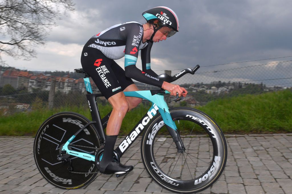 FRIBOURG SWITZERLAND MAY 02 Lucas Hamilton of Australia and Team BikeExchange during the 74th Tour De Romandie 2021 Stage 5 a 1619km Individual Time Trial stage from Fribourg to Fribourg 614m ITT TDR2021 TDRnonstop UCIworldtour on May 02 2021 in Fribourg Switzerland Photo by Luc ClaessenGetty Images