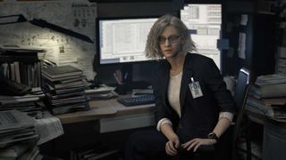 A Resident Evil Requiem screenshot captured on Nintendo Switch 2 in handheld mode.