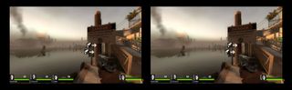The TriDef driver nails Left 4 Dead 2 with an excellent result in Virtual 3D mode