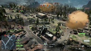 Battlefield 6 view of Contaminated map from AH-6 Little Bird Scout Helicopter Season 2