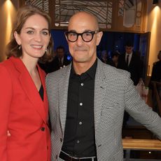 paris, france january 19 felicity blunt wearing paul smith and stanley tucci wearing paul smith attend the paul smith aw20 50th anniversary show as part of paris fashion week on january 19, 2020 in paris, france photo by david m benettdave benettgetty images for paul smith