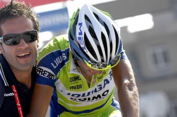 Vincenzo Nibali (Liquigas) was exhausted at the finish.