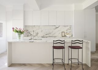 A white toned kitchen
