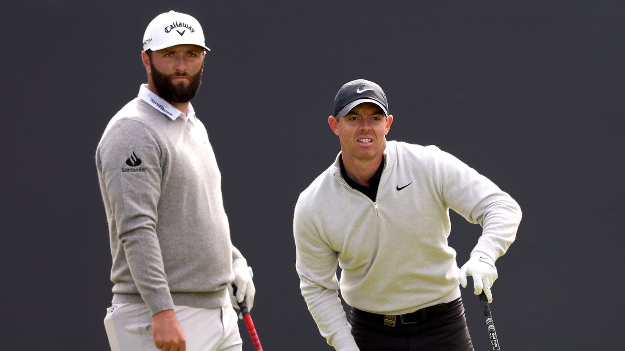 Jon Rahm and Rory McIlroy at The Open