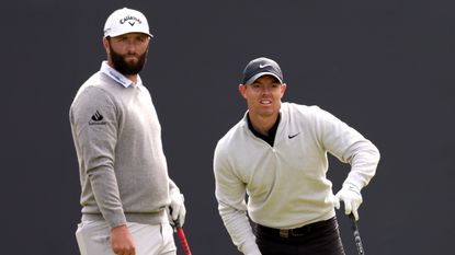 Jon Rahm and Rory McIlroy at The Open