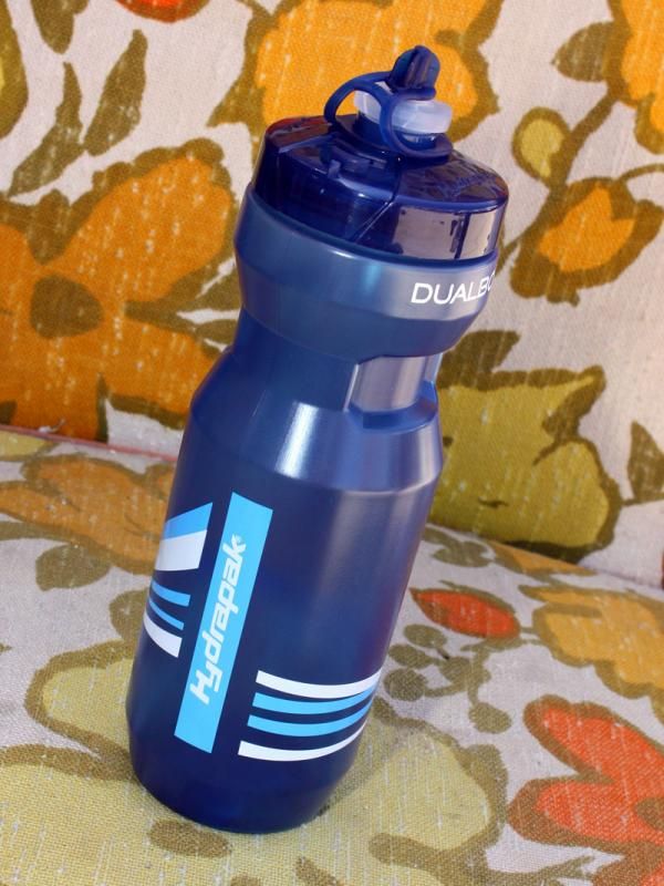 Hydrapak's DualBot bottle features a self-sealing valve plus a high-volume conventional one for when you really want to get the water flowing.