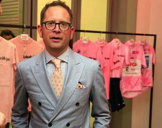 Garmin-Sharp manager Jonathan Vaughters was present in Milan for the unveiling of the new leaders' jerseys for the 2013 Giro d'Italia.