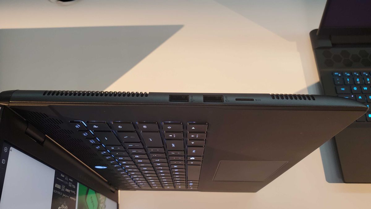 black gaming laptop