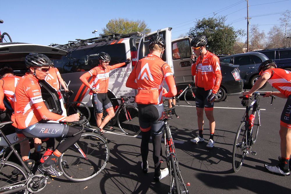 Danny Pate (left) gets ready to train with his new Rally teammates.