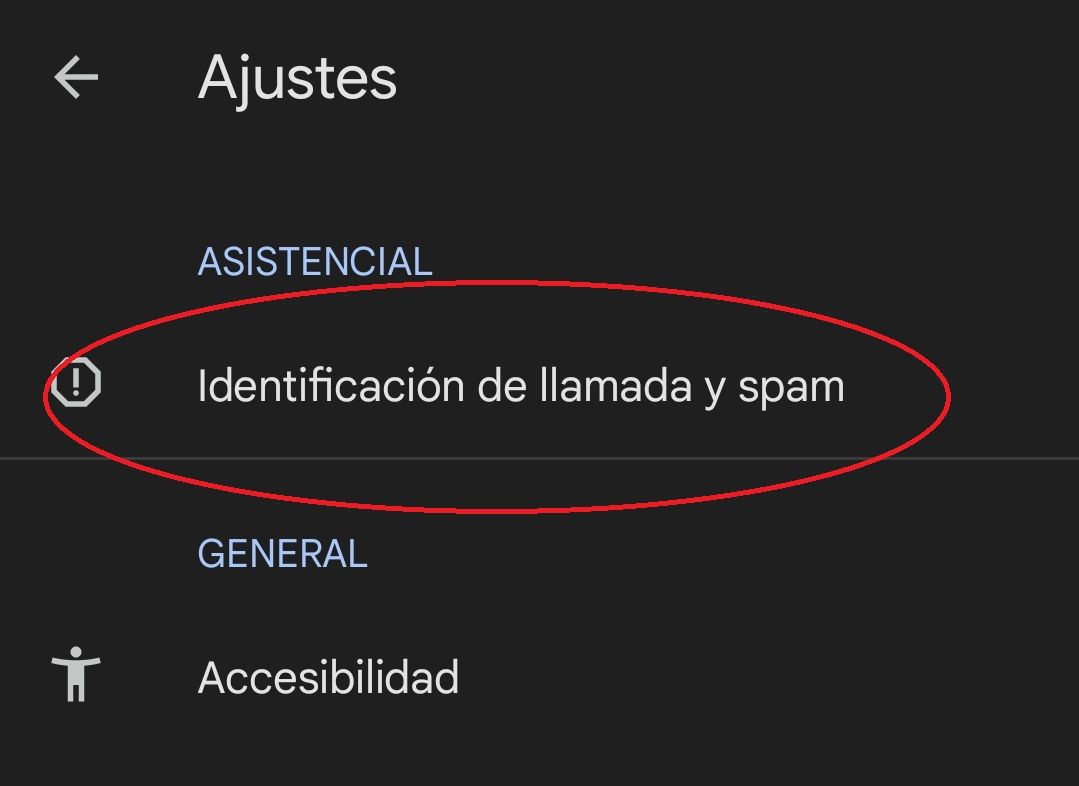 Bloquear llamadas spam