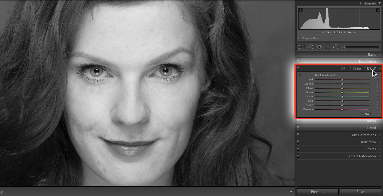 Lightroom tutorial enhance freckles