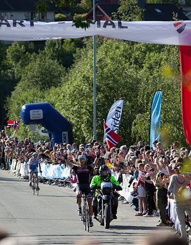 Thor Hushuovd wins in Melhus-Trondheimsomraede.