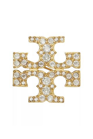 Tory Burch Kira 18K Gold-Plated & Glass Crystal Brooch