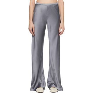 Silk Laundry, Gray Bias Cut Lounge Pants