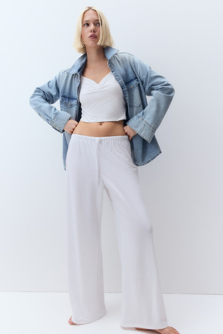 Straight-Leg Drawstring Pants