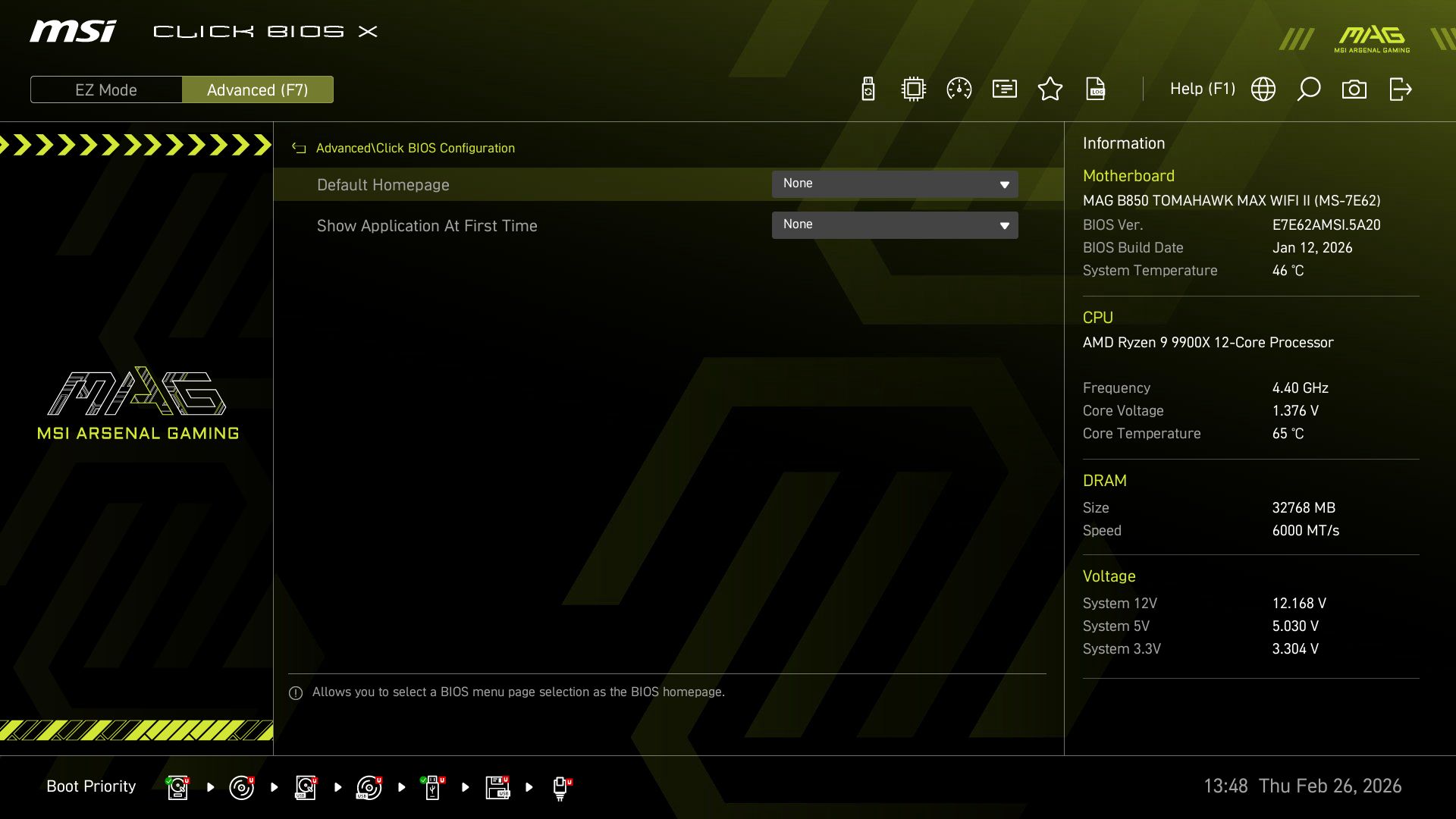 MSI MAG B850 Tomahawk Max Wifi II