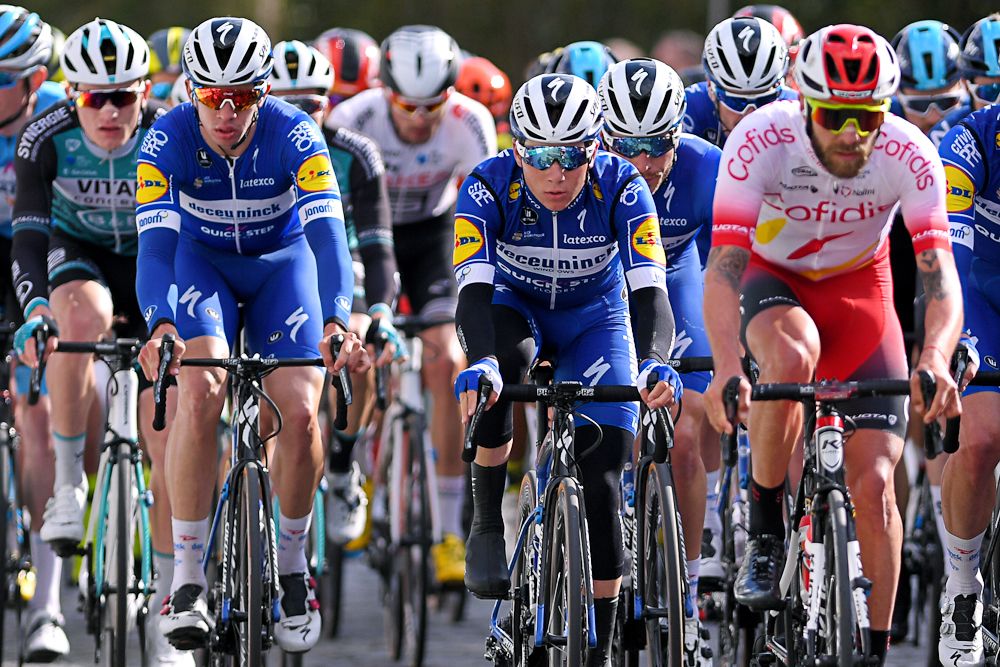 Remco Evenepoel in the Nokere Koerse peloton
